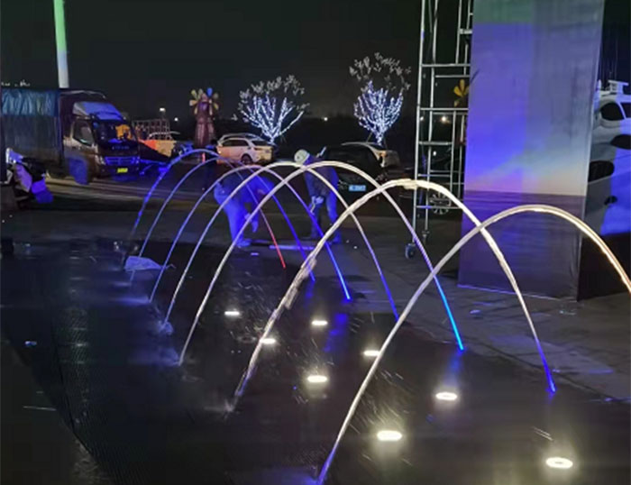 波光跳泉-音乐喷泉,喷泉设备,雾森设备,字幕数码水